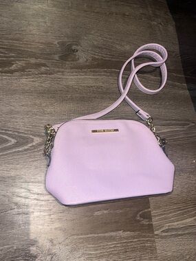 Steve Madden Pale Lavender Crossbody Bag with Gold Accents